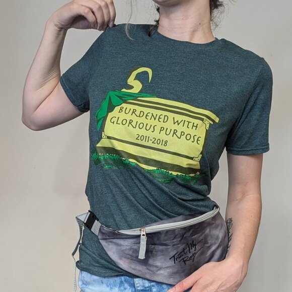 Lost Bros Loki "Burdened With Glorious Purpose" RIP Shirt - Small - Picture 1 of 11